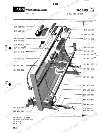 Схема №4 STANDBUEGLER 85 с изображением Винтик для стиралки Aeg 8996699006905