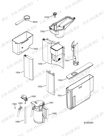 Схема №1 KMT 9145 PT с изображением Всякое для электрокофеварки Whirlpool 482000009394