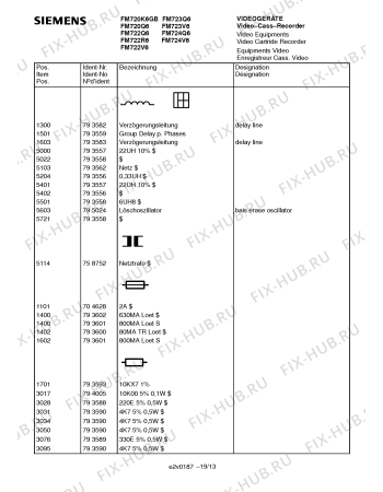 Взрыв-схема телевизора Siemens FM722R6 - Схема узла 13