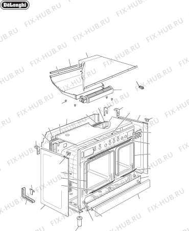 Взрыв-схема плиты (духовки) Delonghi Australia DE926GWF - Схема узла 3