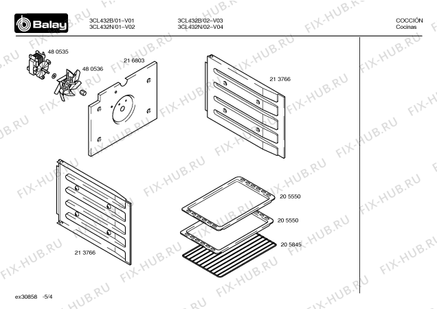 Схема №3 3CM416N с изображением Решетка для плиты (духовки) Bosch 00361491