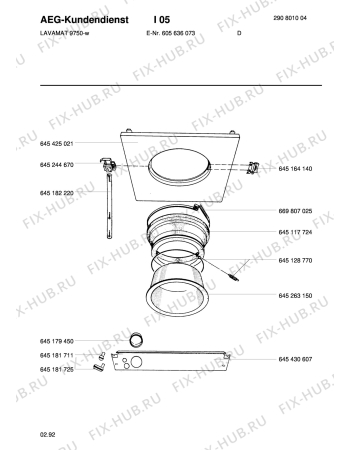 Взрыв-схема стиральной машины Aeg LAV9750 - Схема узла Door