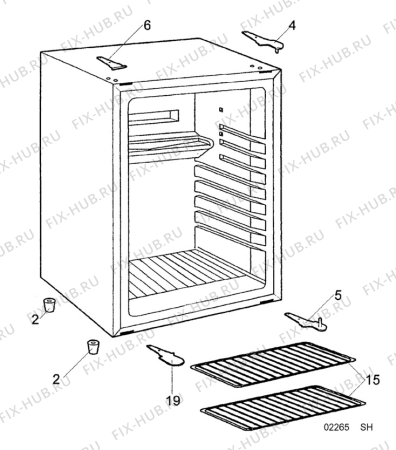 Взрыв-схема холодильника Electrolux MR1000 - Схема узла C20 Cabinet  / Interior  C