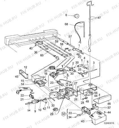 Взрыв-схема холодильника Electrolux Loisirs RGE300 - Схема узла Functional parts