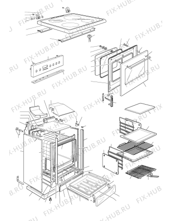 Схема №1 D61E с изображением Решетка на поверхность для плиты (духовки) DELONGHI 217557