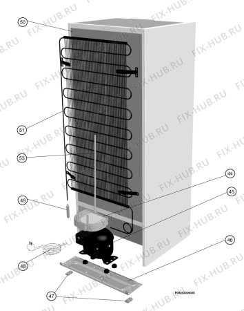 Взрыв-схема холодильника Zanussi ZRB320WO1 - Схема узла Cooling system 017