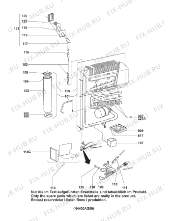 Взрыв-схема холодильника Dometic RM7550L - Схема узла Cooling generator