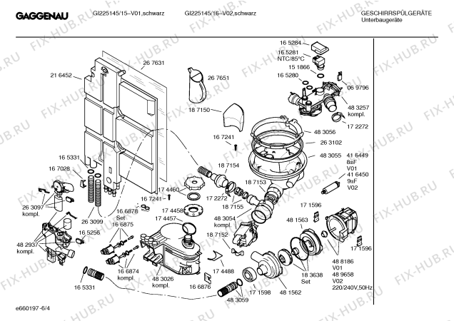 Схема №4 GI225145 с изображением Краткая инструкция для электропосудомоечной машины Siemens 00583492