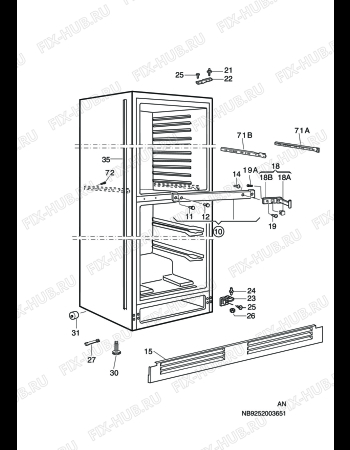 Взрыв-схема холодильника Electrolux ERF37800WX - Схема узла C10 Cabinet