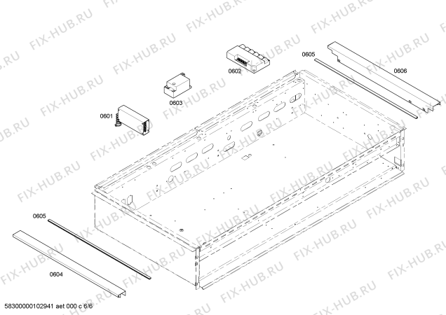 Схема №6 PSC486GLZS с изображением Защитный элемент для электропечи Bosch 00494350