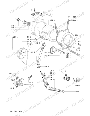 Схема №1 AWOD4605 (F091433) с изображением Руководство для стиральной машины Indesit C00365877