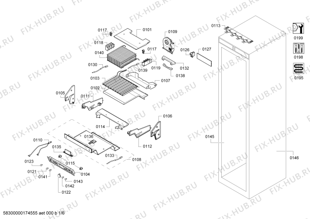 Схема №5 RC462301AU Gaggenau с изображением Осветительная планка LED для холодильной камеры Bosch 00749392