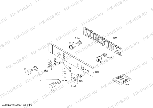 Схема №4 3HT458X с изображением Переключатель для плиты (духовки) Bosch 00607670