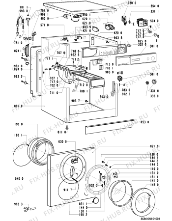 Схема №2 AWV 618 с изображением Обшивка для стиралки Whirlpool 481245210387