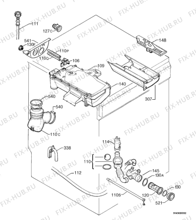 Взрыв-схема стиральной машины Zanussi COMPLESSO - Схема узла Hydraulic System 272