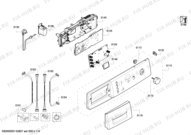 Схема №2 WAE2036EPL Bosch Maxx 6 VarioPerfect с изображением Панель управления для стиральной машины Bosch 00677591