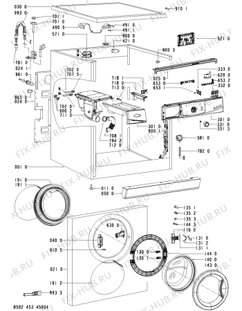 Схема №1 AWO/D 40410 с изображением Микромодуль для стиральной машины Whirlpool 480111100144