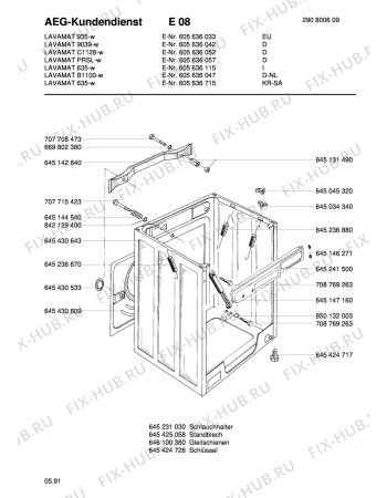 Взрыв-схема стиральной машины Aeg LAV9039 W D - Схема узла Housing 001