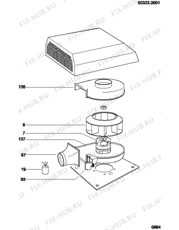 Схема №1 MOTEURGROUPE (F014986) с изображением Моторчик для электровытяжки Indesit C00134885