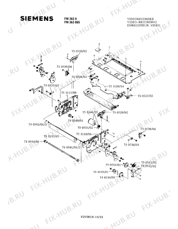 Взрыв-схема видеотехники Siemens FM3639 - Схема узла 10