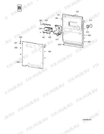 Схема №3 GS 6971 IN с изображением Уплотнитель двери для электропосудомоечной машины Whirlpool 482000008436