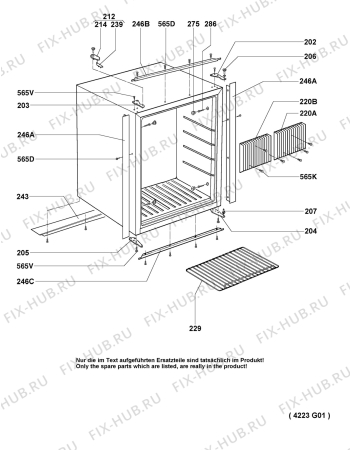 Взрыв-схема холодильника Dometic (N Dc) RM4223 - Схема узла Housing 001