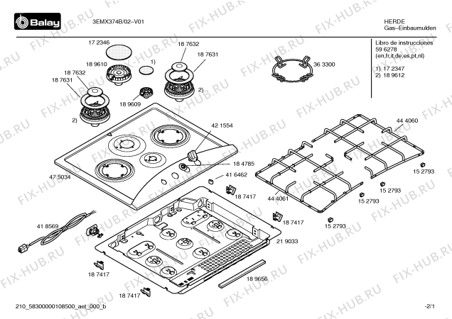 Схема №1 3EMX374N с изображением Инструкция по эксплуатации для электропечи Bosch 00596278