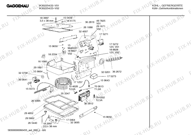 Схема №6 IK302254 с изображением Кнопка для холодильника Bosch 00183991