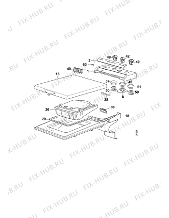 Взрыв-схема стиральной машины Zanussi TJS1184V - Схема узла Command panel 037