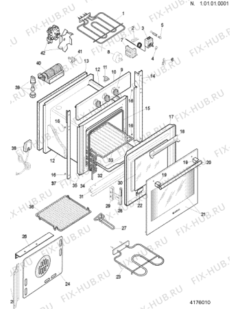 Схема №1 FM53FALU (F025735) с изображением Обшивка для электропечи Indesit C00082795