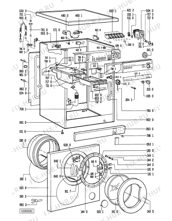 Схема №1 AWM 013/WS-D/A с изображением Обшивка для стиральной машины Whirlpool 481245219294