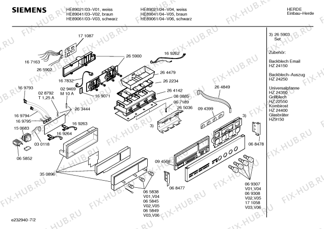 Схема №3 HE89061 с изображением Краткая инструкция для электропечи Siemens 00519876