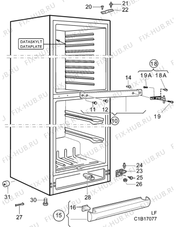 Взрыв-схема холодильника Arthurmartinelux AR8995B - Схема узла C10 Cabinet