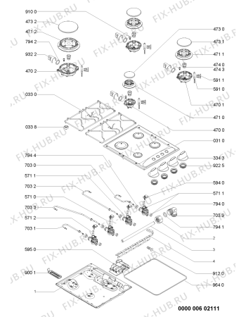 Схема №1 AKM 269 IX с изображением Втулка для плиты (духовки) Whirlpool 480121100227