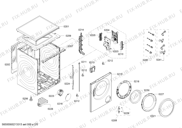 Схема №2 WM12P2692W, iQ300 с изображением Панель управления для стиральной машины Siemens 11024429