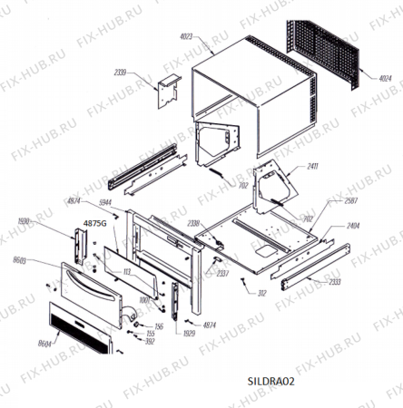 Схема №3 KCBIX 60600 с изображением Корпусная деталь для холодильной камеры Whirlpool 483286011052