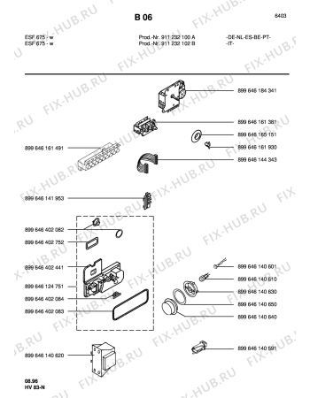 Взрыв-схема посудомоечной машины Electrolux ESF675  WEISS - Схема узла Section1