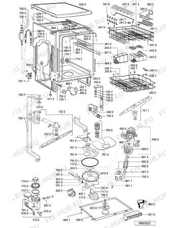 Схема №1 GSFH 2988 WS с изображением Блок управления для электропосудомоечной машины Whirlpool 481221479066