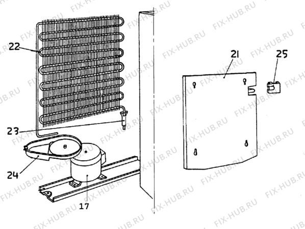 Взрыв-схема холодильника Zanussi ZFL165-TFF - Схема узла C10 Cold, users manual