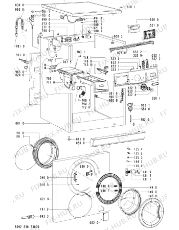 Схема №2 WFS 1285 A W с изображением Микромодуль для стиралки Whirlpool 481221470546
