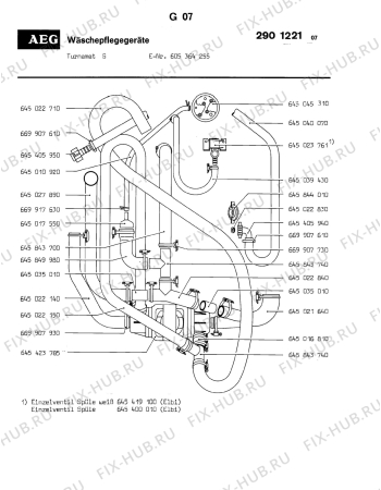 Взрыв-схема посудомоечной машины Aeg 605364255 - Схема узла Section6