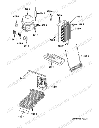 Схема №5 KSN 5051/A/1 W с изображением Дверка для холодильника Whirlpool 481241610316