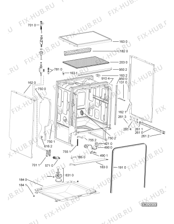 Взрыв-схема посудомоечной машины Bauknecht GSF EXCELLENCE MAX - Схема узла