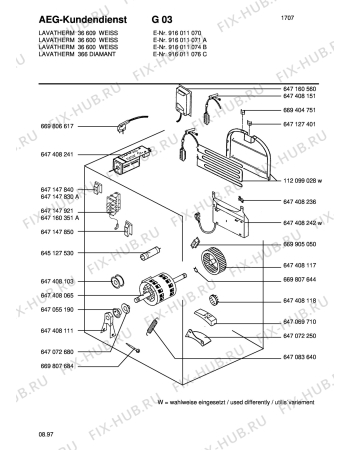Взрыв-схема стиральной машины Aeg LTH36609B - Схема узла Section3