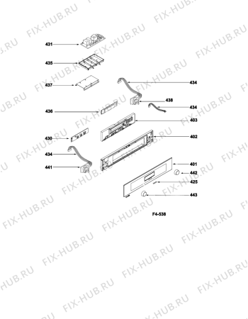 Взрыв-схема плиты (духовки) Ariston MWA422AX (F058873) - Схема узла