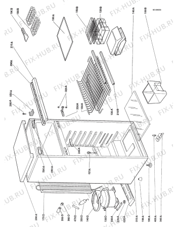 Взрыв-схема холодильника Zanker ZKL262-2DRAA - Схема узла Section 1