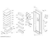 Схема №2 KSW36AI30 Bosch с изображением Дверь для холодильной камеры Bosch 00716919