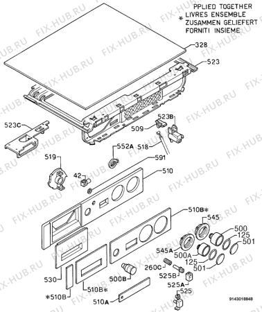 Взрыв-схема стиральной машины Rex Electrolux LI91AB - Схема узла Command panel 037