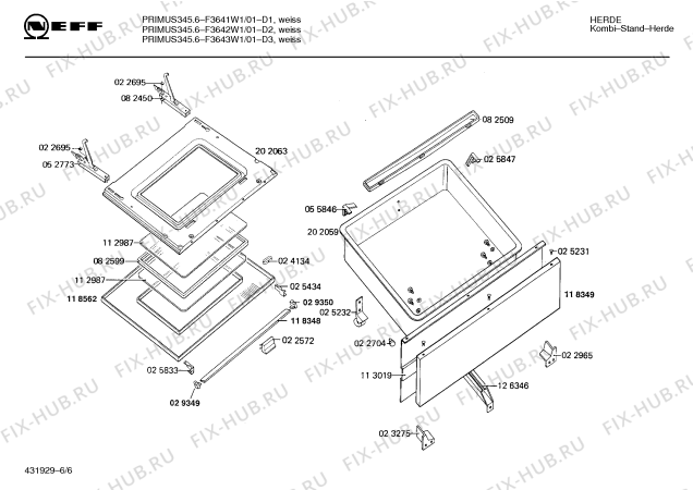 Схема №6 195303707 2394.11FG с изображением Уплотнитель для плиты (духовки) Bosch 00053182
