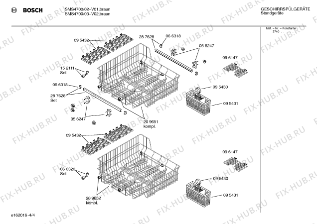 Схема №2 SMS5490 с изображением Столешница для электропосудомоечной машины Bosch 00209806